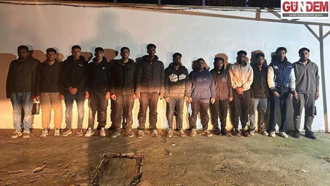 16 düzensiz göçmen yakalandı