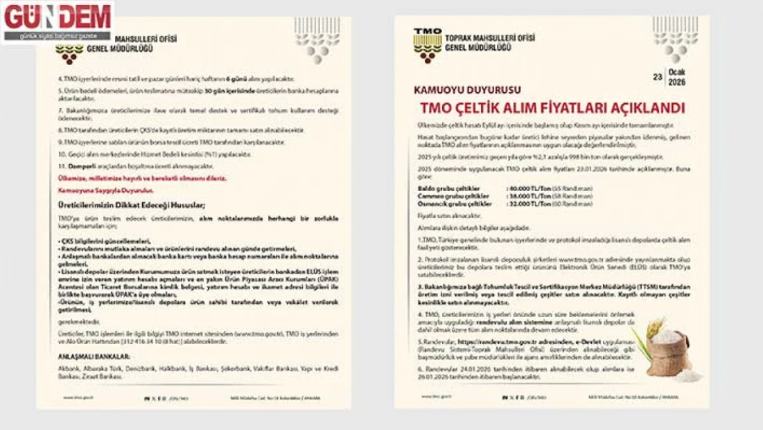 İba, çeltik alım fiyatının üreticiler için hayırlı olmasını diledi