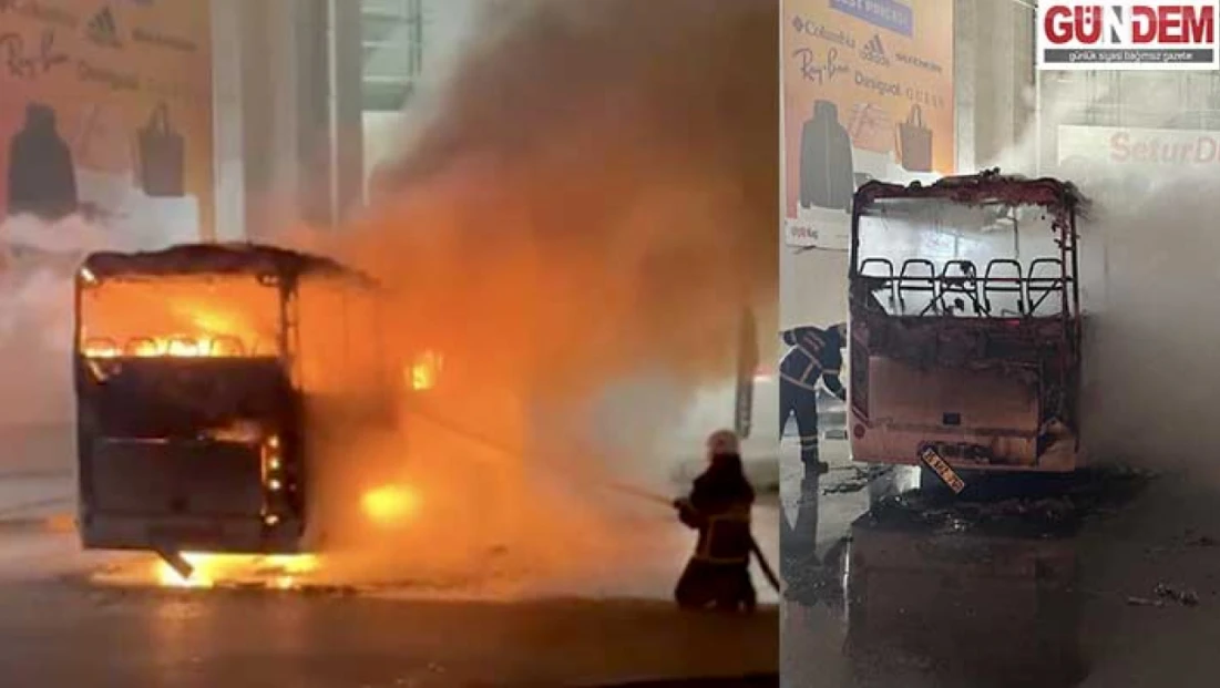 Kapıkule'de park halindeki yolcu otobüsünde çıkan yangın söndürüldü