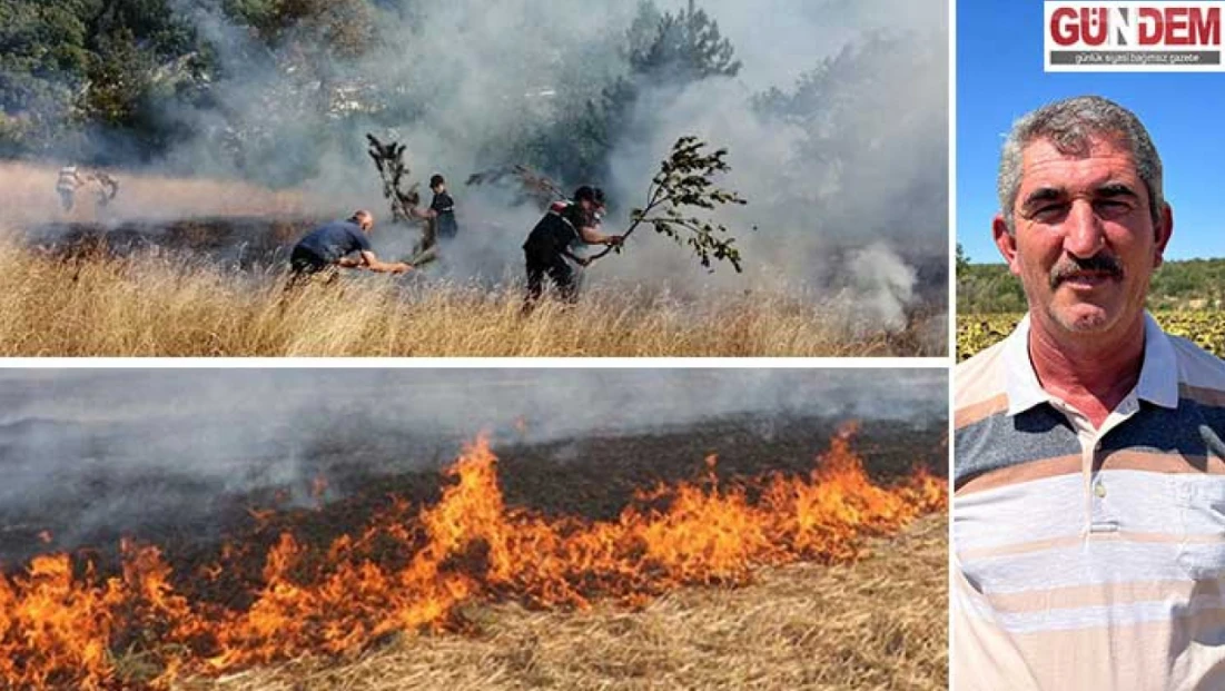 Tarla yangınlarına karşı uyarı