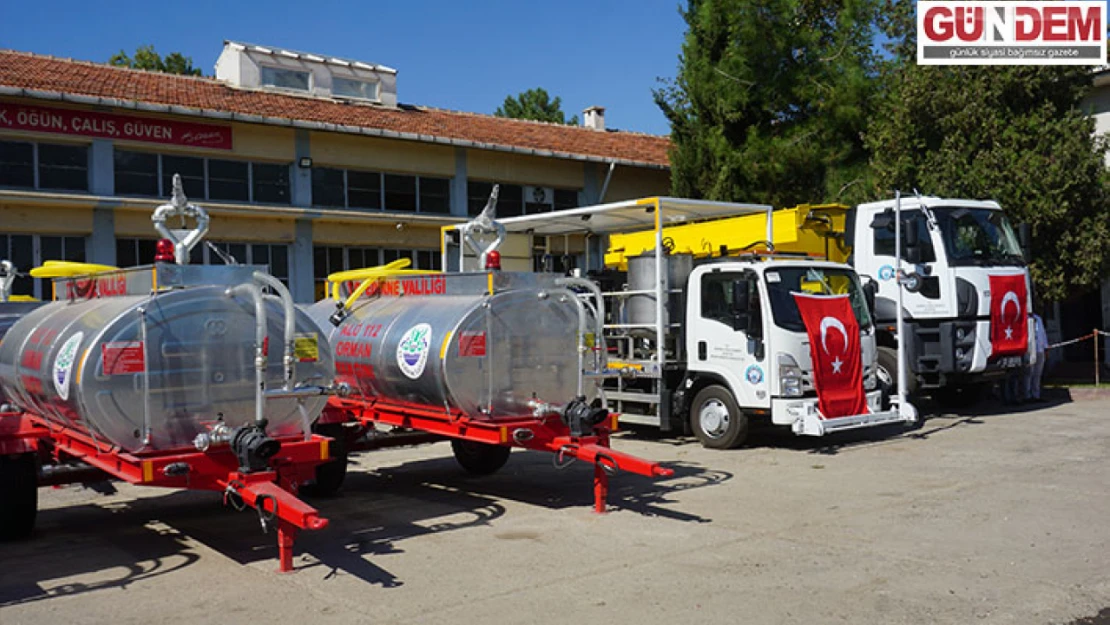 22 köye yangınla mücadele için su tankeri dağıtıldı