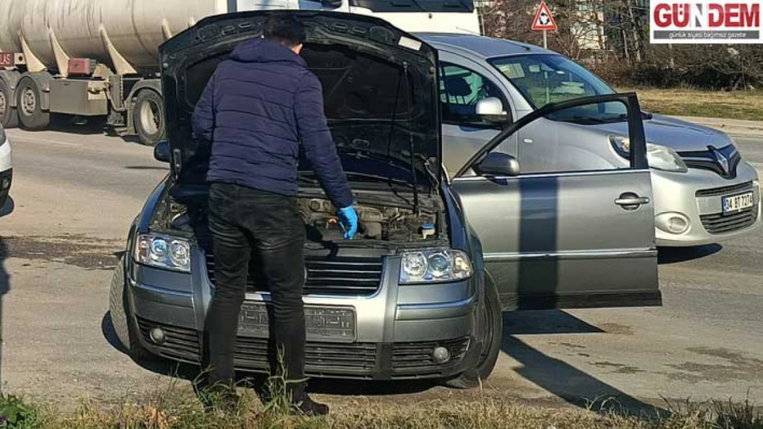 Çift plakalı araca polis engeli