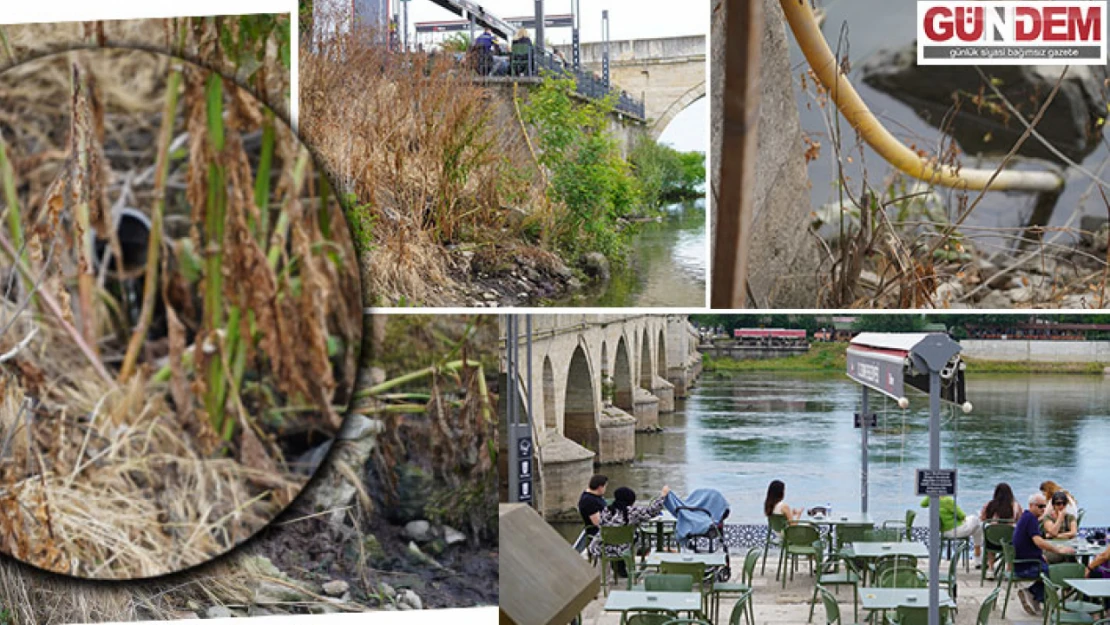 Edirne Belediyesi işletmesine ait kanalizasyon suyu Meriç Nehri'ne akıyor