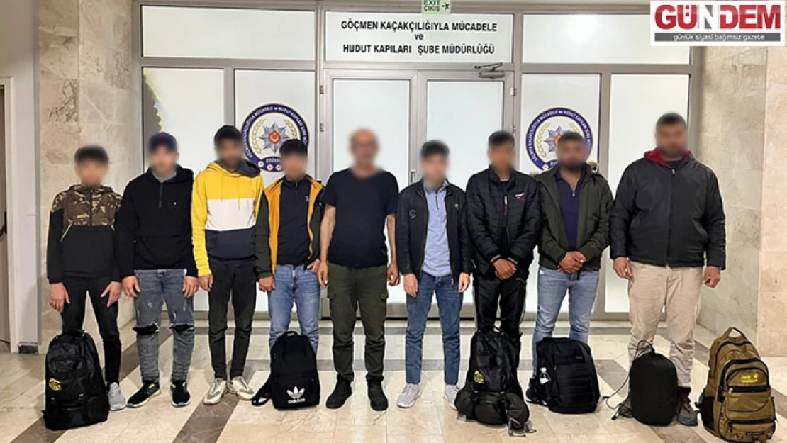 Edirne'de 8 düzensiz göçmen yakayı ele verdi