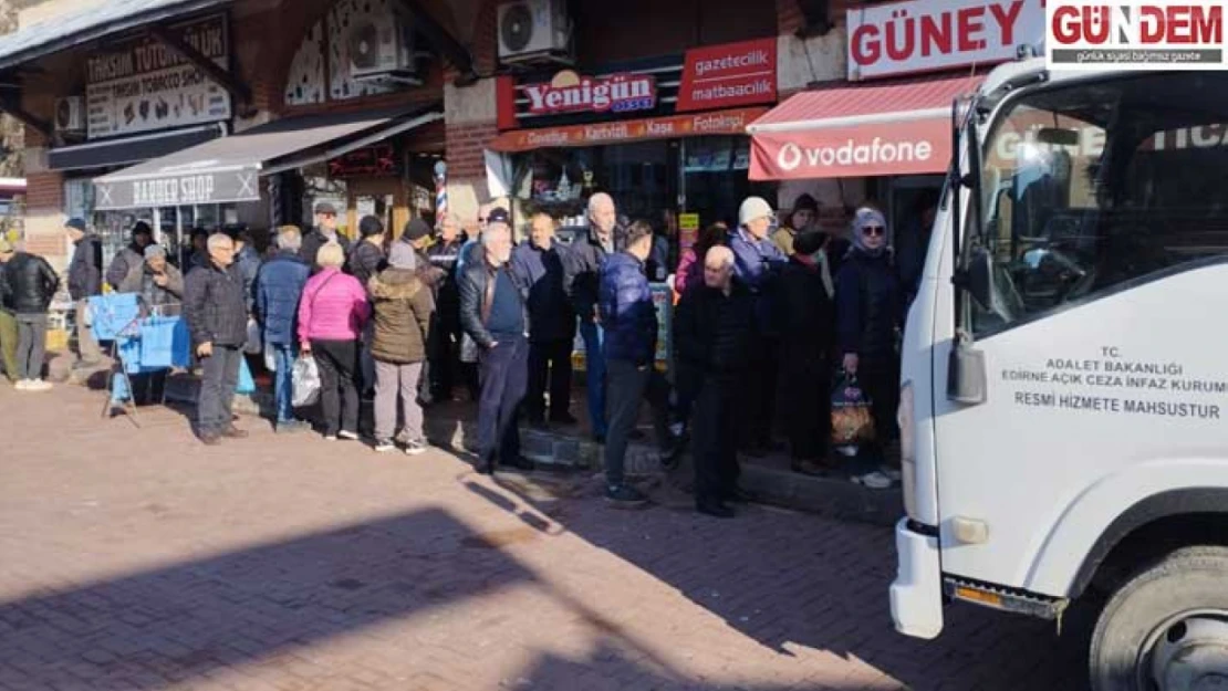 Edirne'de açık cezaevi satış mağazasına yoğun ilgi