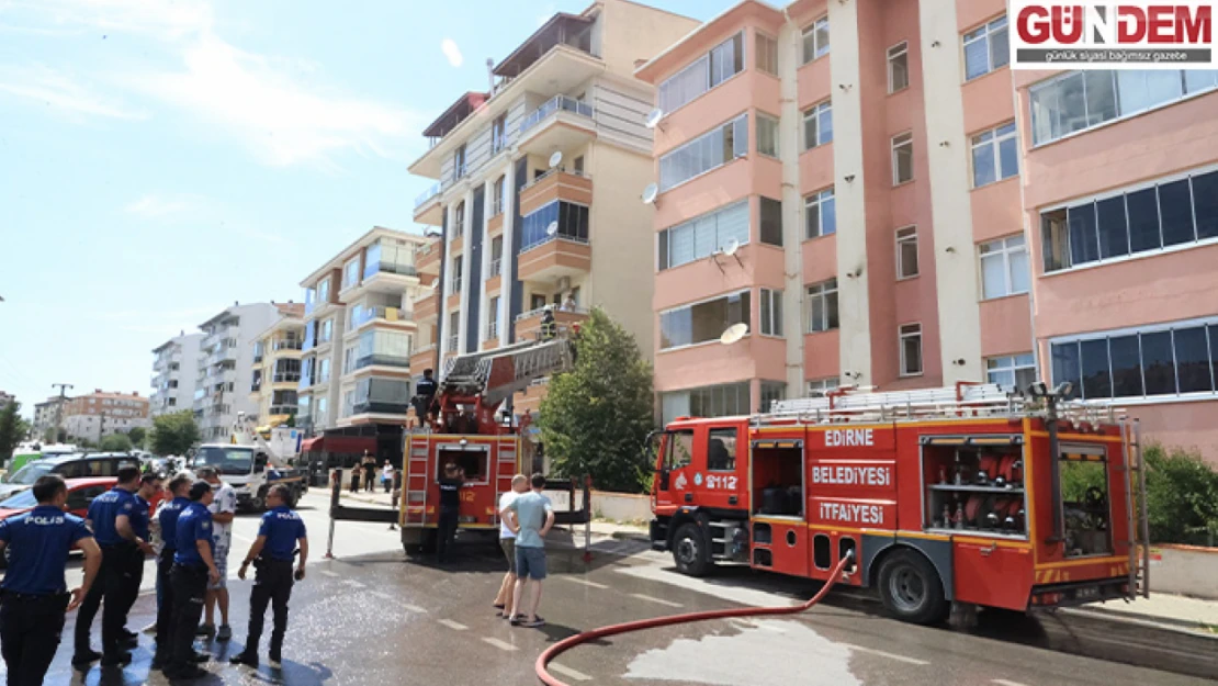 Edirne'de evde çıkan yangın söndürüldü