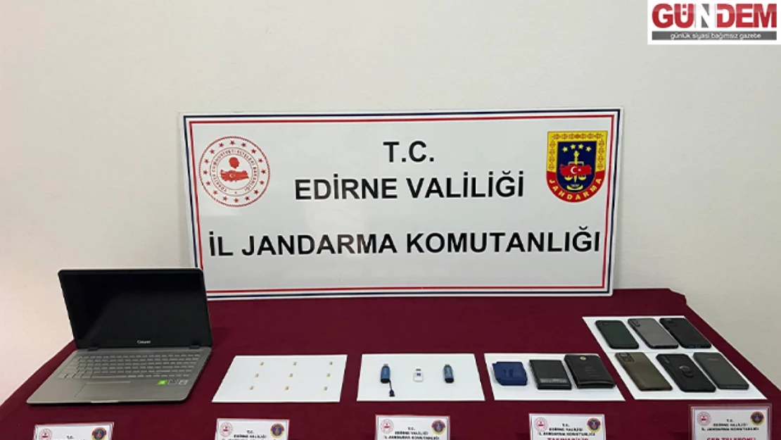 Edirne'de jandarma ekiplerinin düzenlediği operasyonda nitelikli dolandırıcılık suçunu işlediği iddia edilen 2 şüpheli gözaltına alındı