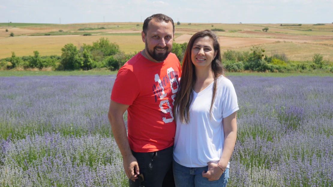 Edirne'de lavanta üretimi yapan çift ürünlerini tüm Türkiye'ye pazarlıyor