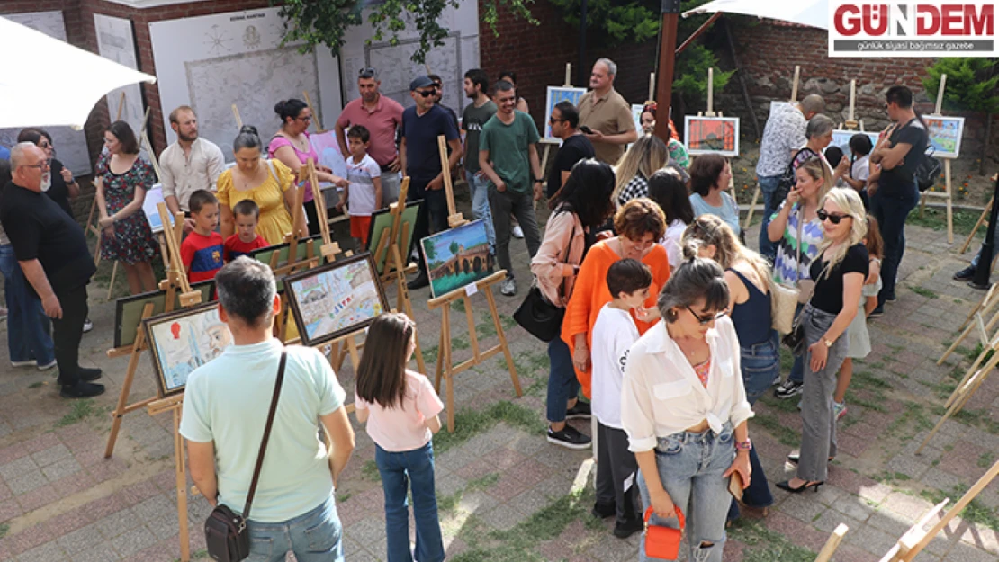 Edirne'de öğrenciler yaşadıkları şehri resmetti