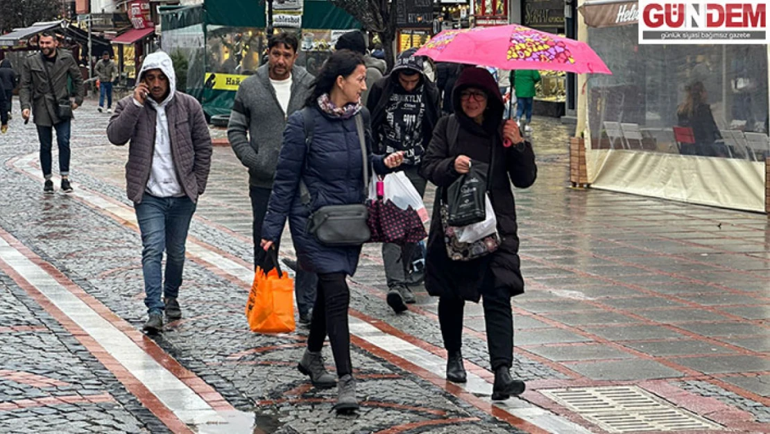 Edirne'de soğuk ve yağışlı hava etkisini gösterdi