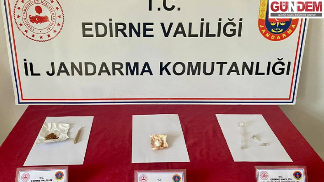 Edirne'de şüphe üzerine durdurulan araçta uyuşturucu ele geçirildi