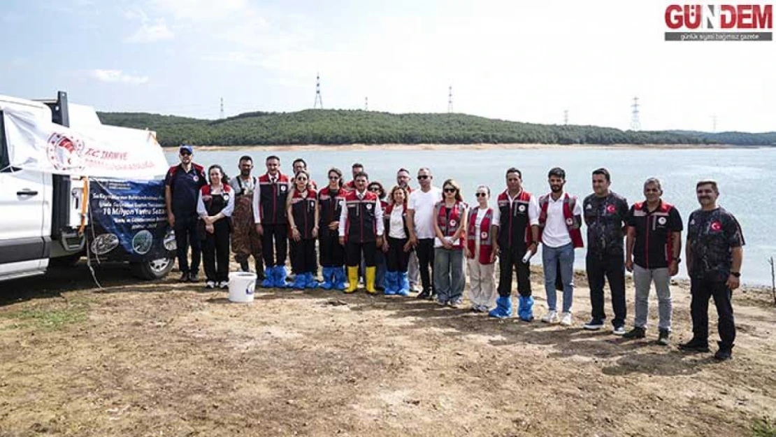 Edirne'de üretilen sazan yavruları İstanbul'da göletlere bırakıldı