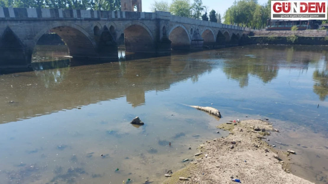 Edirne'deki nehirlerin debileri dip seviyede akıyor