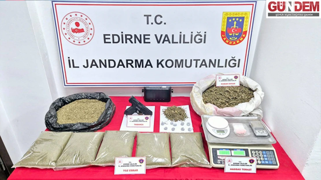 Edirne'deki uyuşturucu operasyonunda yakalanan 2 şüpheli tutuklandı