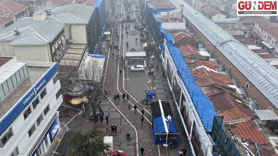 Edirne merkezindeki sokak sağlıklaştırma projesi sürüyor