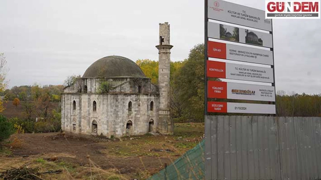 Evliya Kasımpaşa Camisi'nde restorasyon çalışmaları başladı