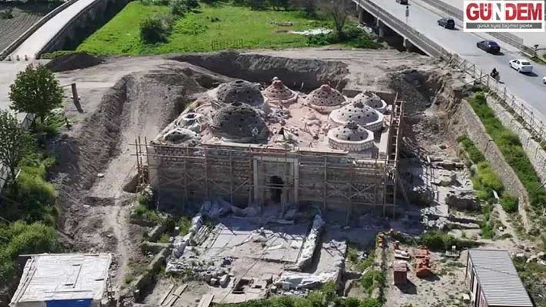 Gazi Mihal Hamamı'nda restorasyon çalışmaları sürüyor