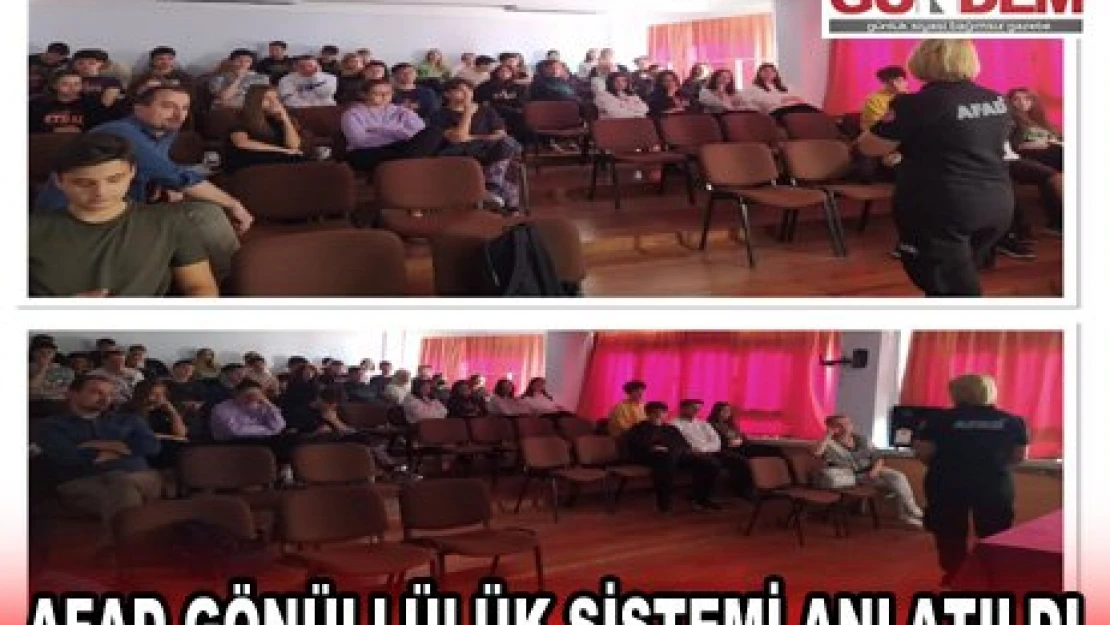 AFAD Gönüllülük Sistemi Anlatıldı