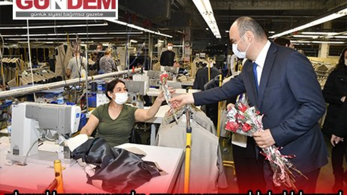 EDİRNE VALİSİ EKREM CANALP VE EŞİ DR. AYTEN CANALP KADIN TEKSTİL İŞÇİLERİNİ ZİYARET ETTİ