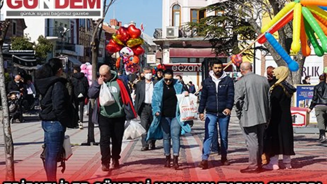 Edirneliler güneşli havanın tadını çıkardı