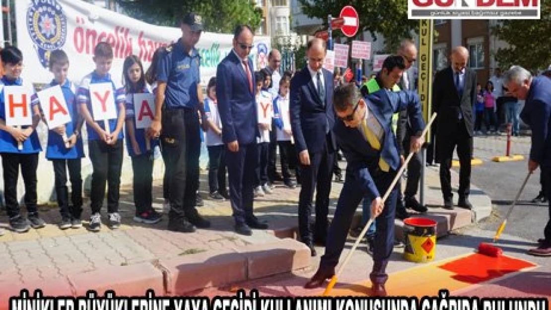 Minikler büyüklerine yaya geçidi kullanımı konusunda çağrıda bulundu