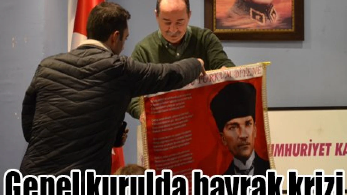 Genel kurulda bayrak krizi