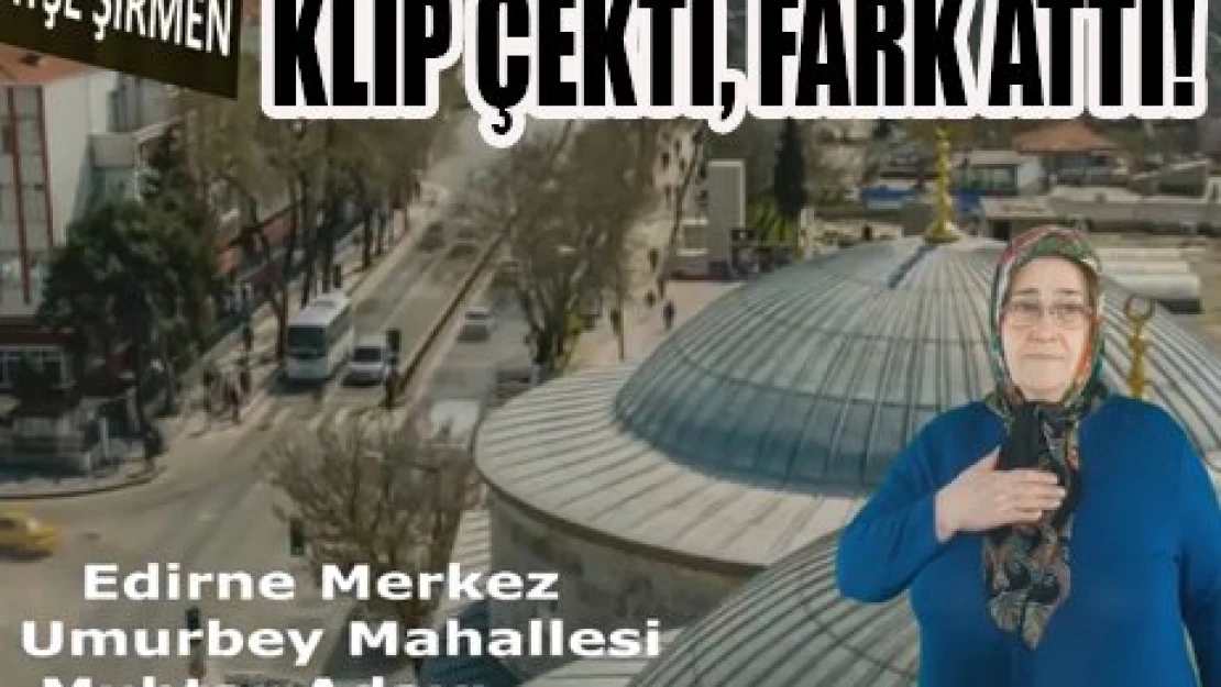 Klip çekti, fark attı!