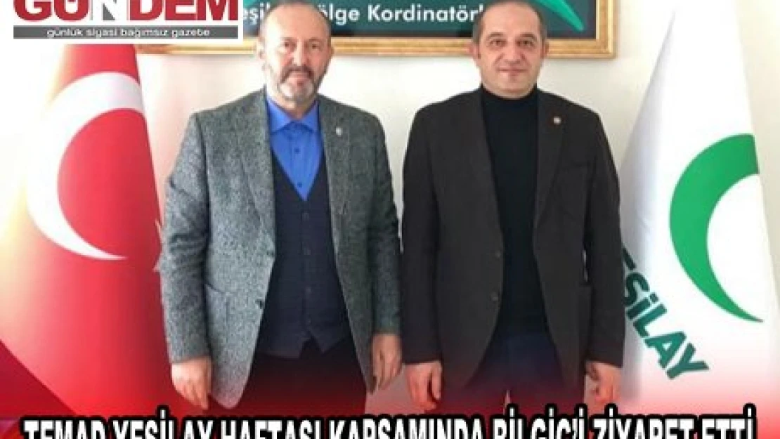 TEMAD YEŞİLAY HAFTASI KAPSAMINDABİLGİÇ'İ ZİYARET ETTİ.