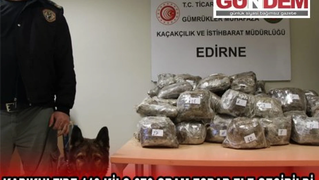 Kapıkule'de bir otobüste 119 kilo 670 gram esrar ele geçirildi