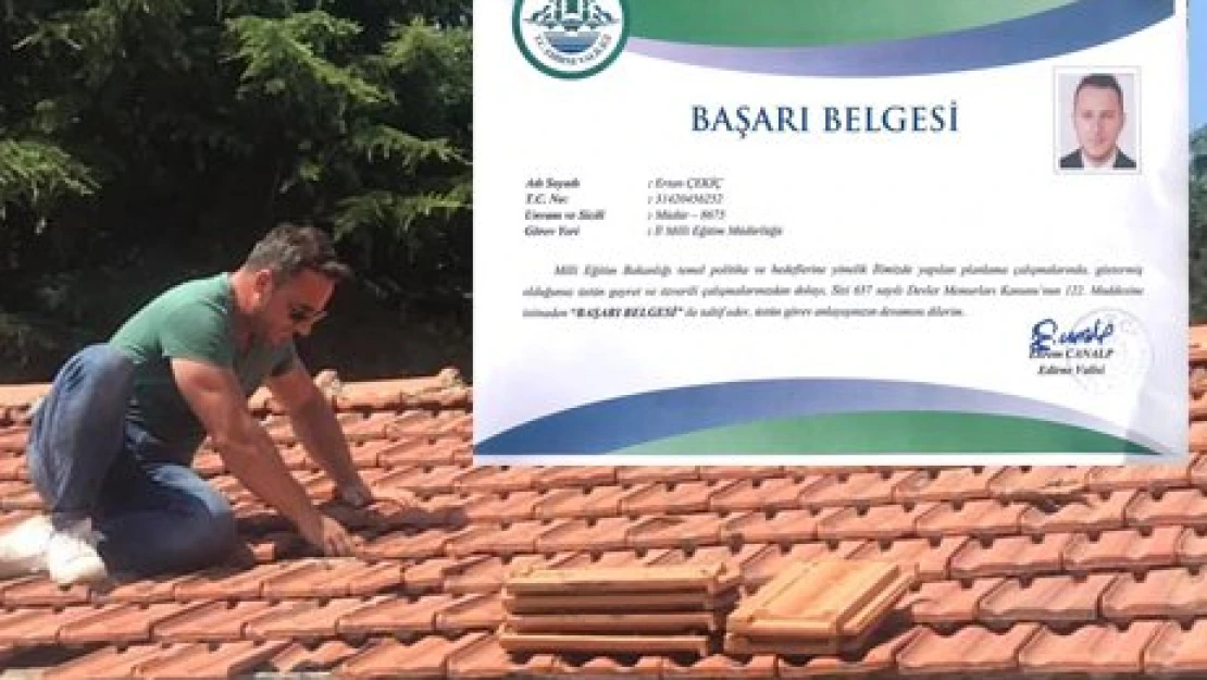 Başarılı müdüre başarı belgesi