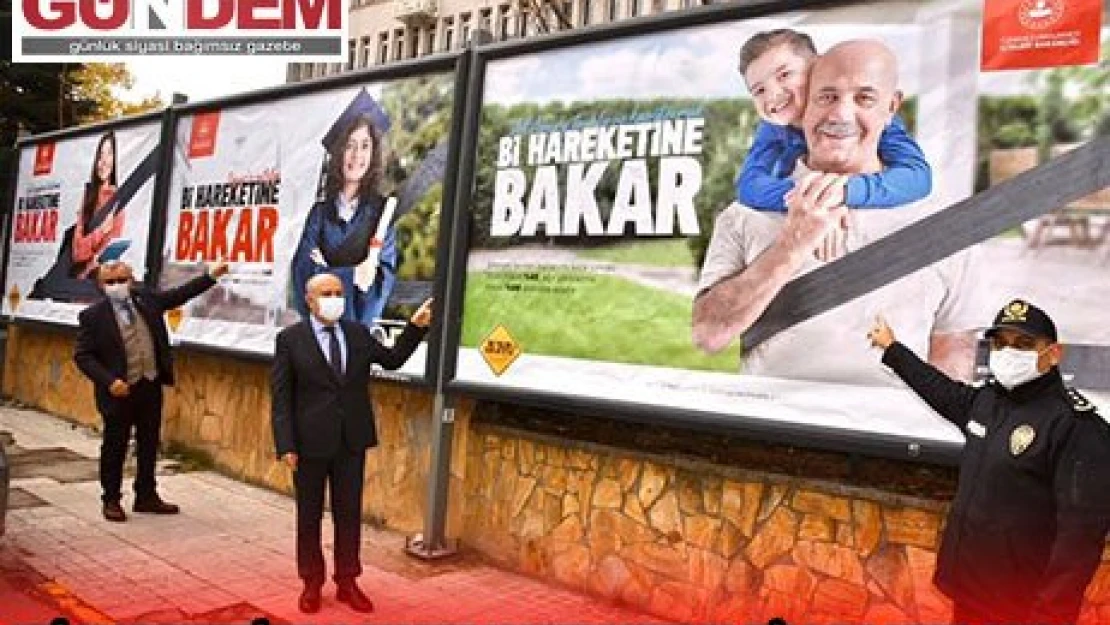 'Bi hareketine bakar' kampanyası billboardlarda