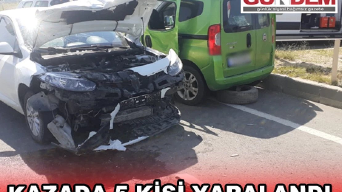 Kazada 5 kişi yaralandı