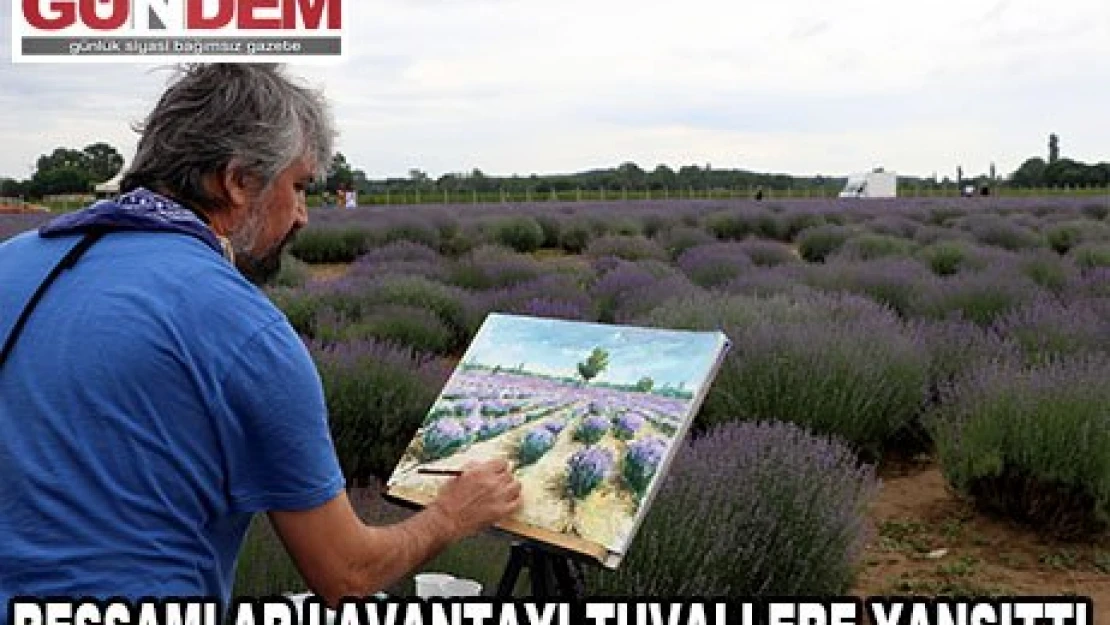 Edirneli ressamlar mor lavanta tarlalarını tuvallere yansıttı
