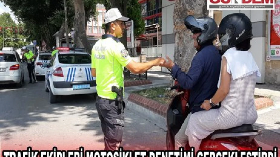 Trafik ekipleri motosiklet denetimi gerçekleştirdi