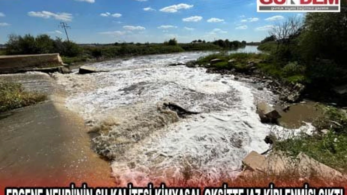 Ergene Nehri'nin su kalitesi kimyasal oksitte 'az kirlenmiş' çıktı