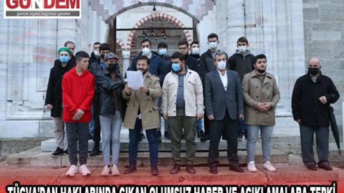 TÜGVA'dan haklarında çıkan olumsuz haber ve açıklamalara tepki