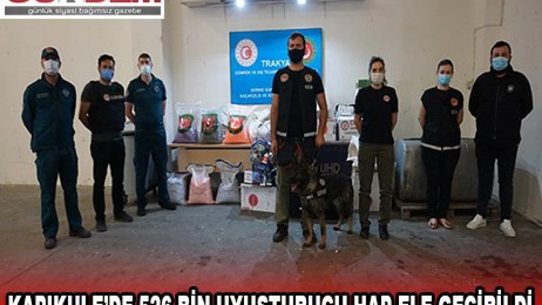 Kapıkule'de 526 bin uyuşturucu hap ele geçirildi