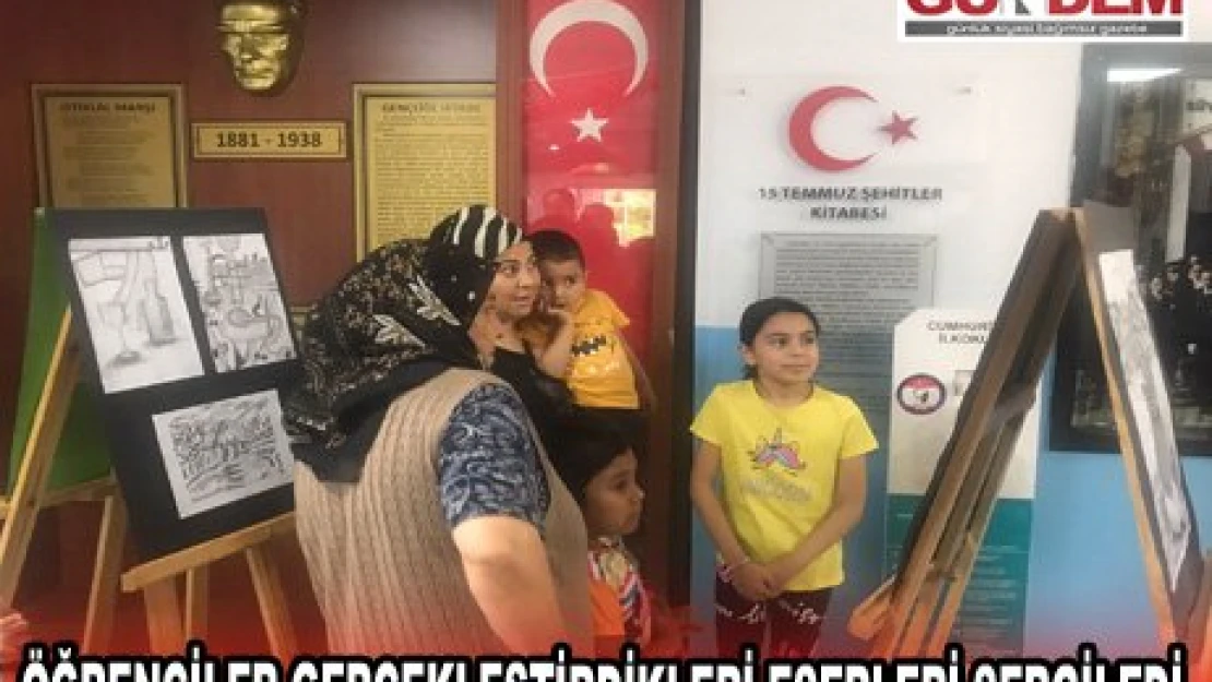 Öğrenciler gerçekleştirdikleri eserleri sergiledi