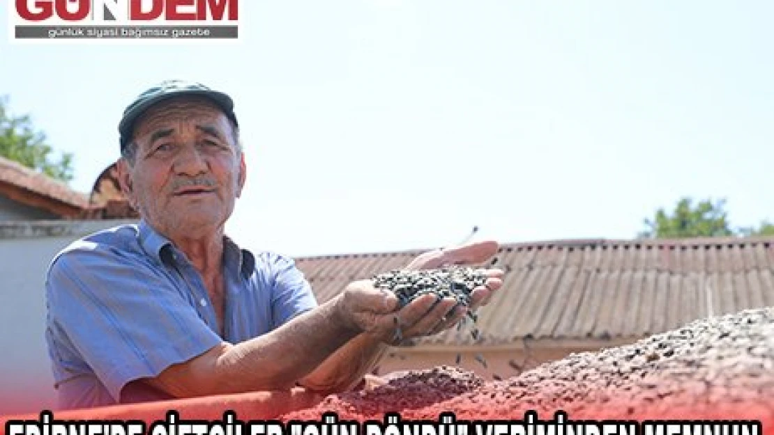 EDİRNE'DE ÇİFTÇİLER 'GÜN DÖNDÜ' VERİMİNDEN MEMNUN
