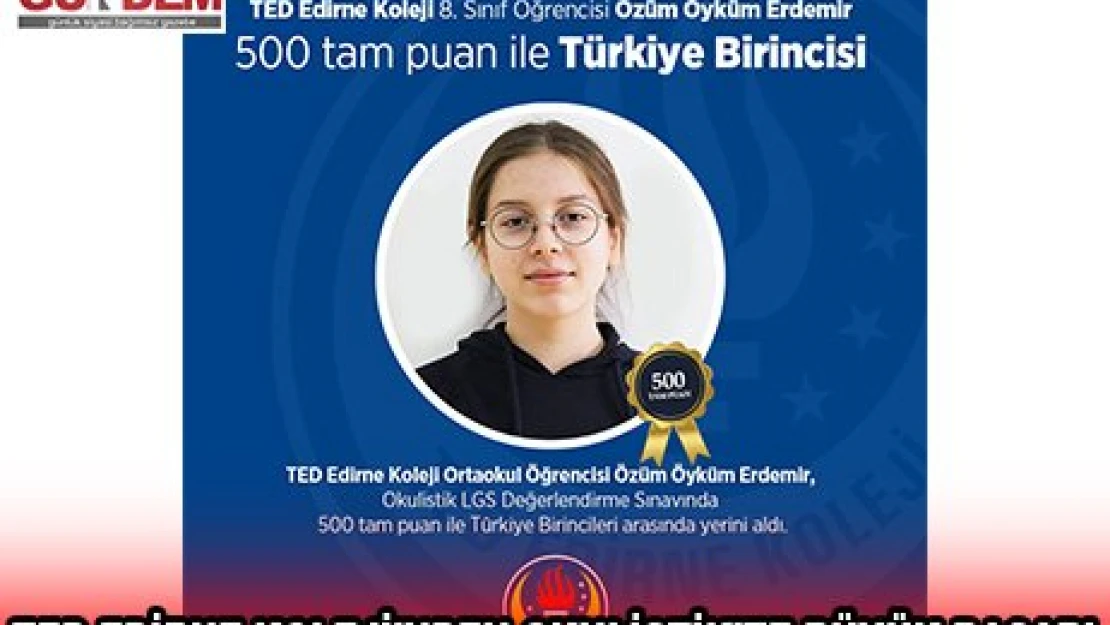 TED EDİRNE KOLEJİ'NDEN OKULİSTİK'TE BÜYÜK BAŞARI