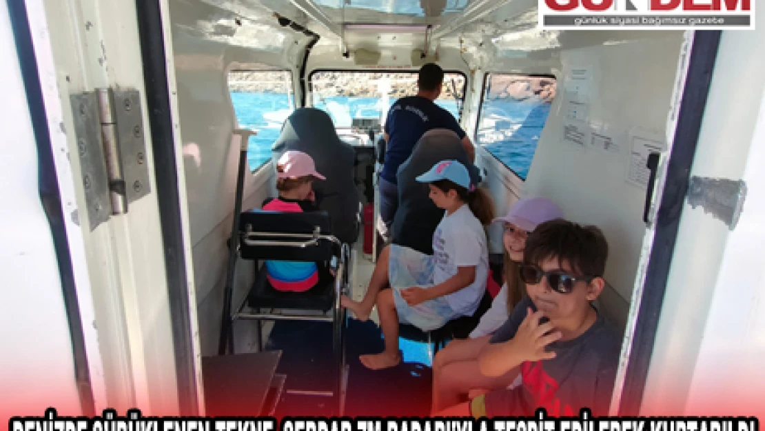 Denizde sürüklenen tekne, Serdar 7M Radarı'yla tespit edilerek kurtarıldı