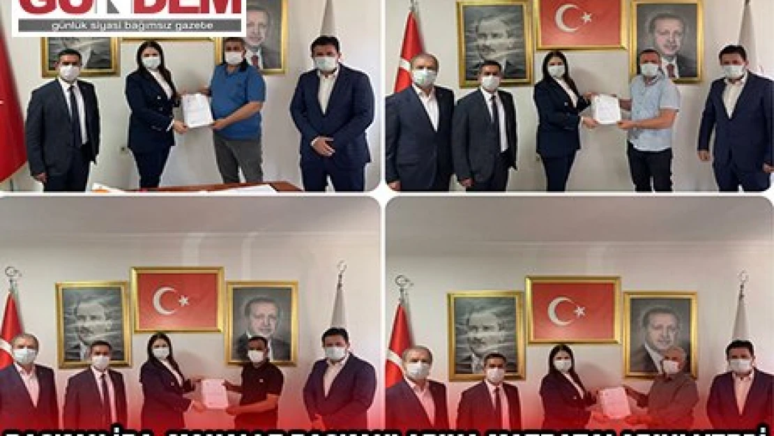 BAŞKAN İBA, MAHALLE BAŞKANLARINA MAZBATALARINI VERDİ