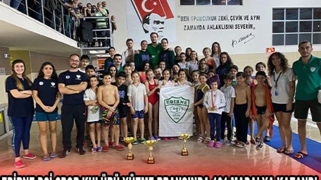 Edirne DSİ Spor Kulübü yüzücüleri Kırklareli'ndeki turnuvada 101 madalya kazandı