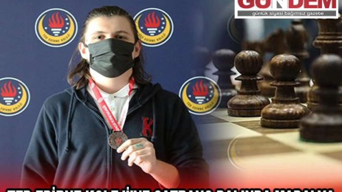 TED EDİRNE KOLEJİ'NE SATRANÇ DALINDA MADALYA