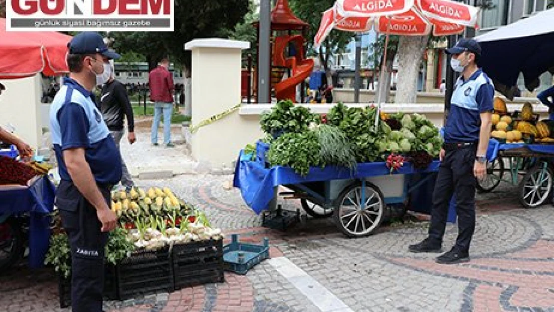 Edirne'de zabıta ve polisten Kovid-19 denetimi