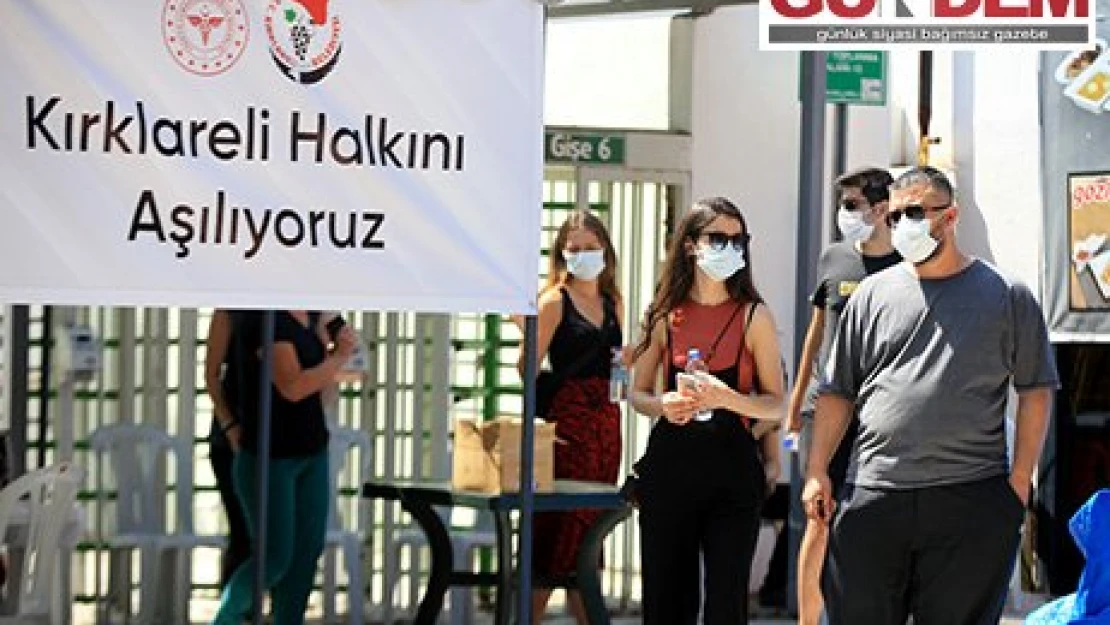 Kırklareli'nde nüfusun yarısından fazlası ilk doz Kovid-19 aşısı oldu