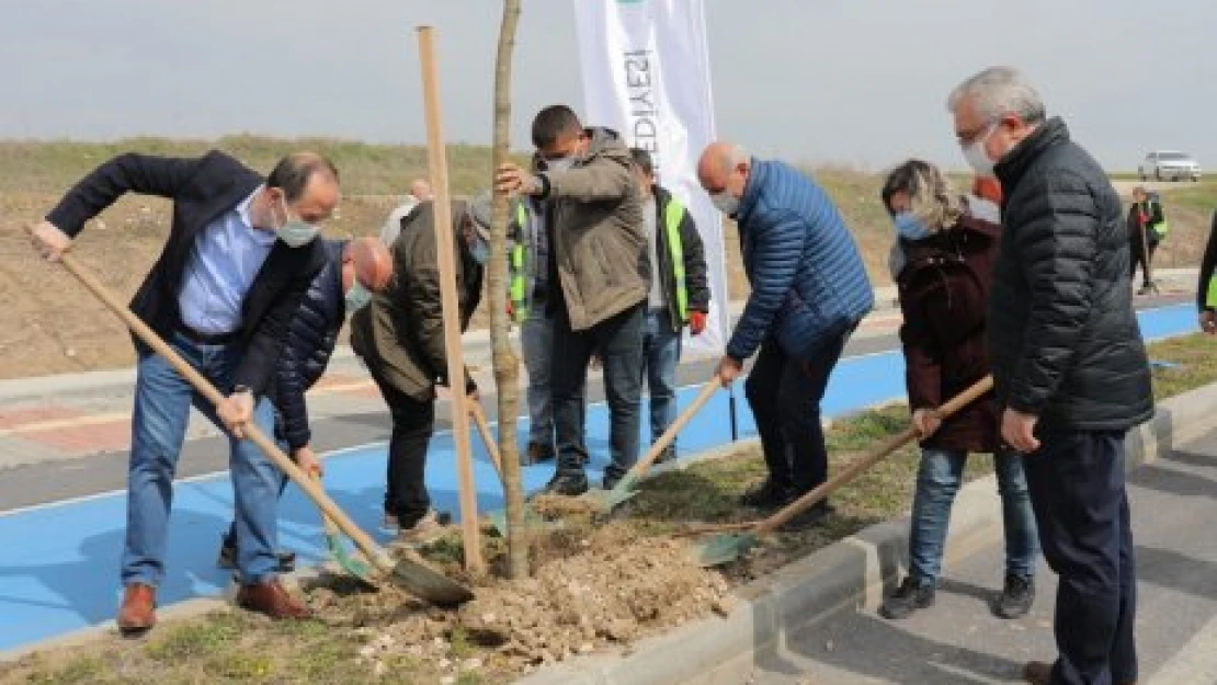 Sağlık çalışanları anısına fidan