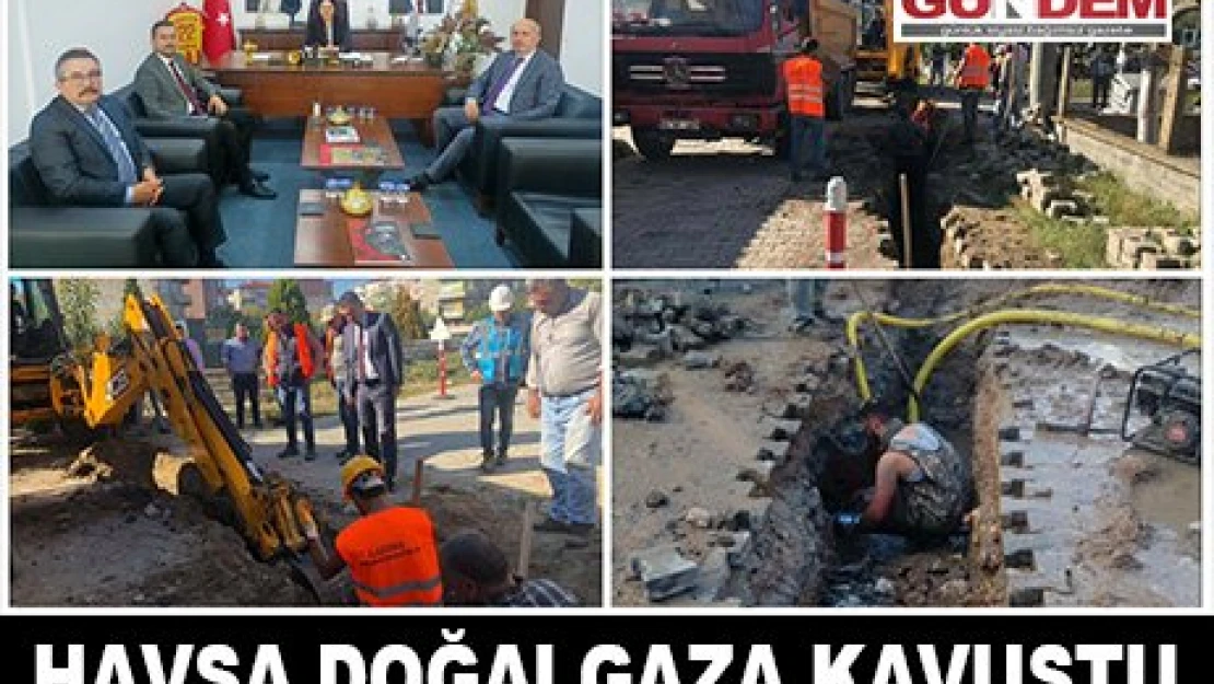 Havsa doğalgaza KAVUŞTU