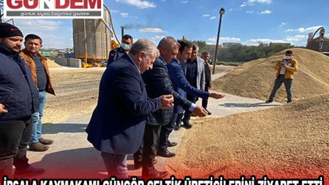 İPSALA KAYMAKAMI GÜNGÖR ÇELTİK ÜRETİCİLERİNİ ZİYARET ETTİ