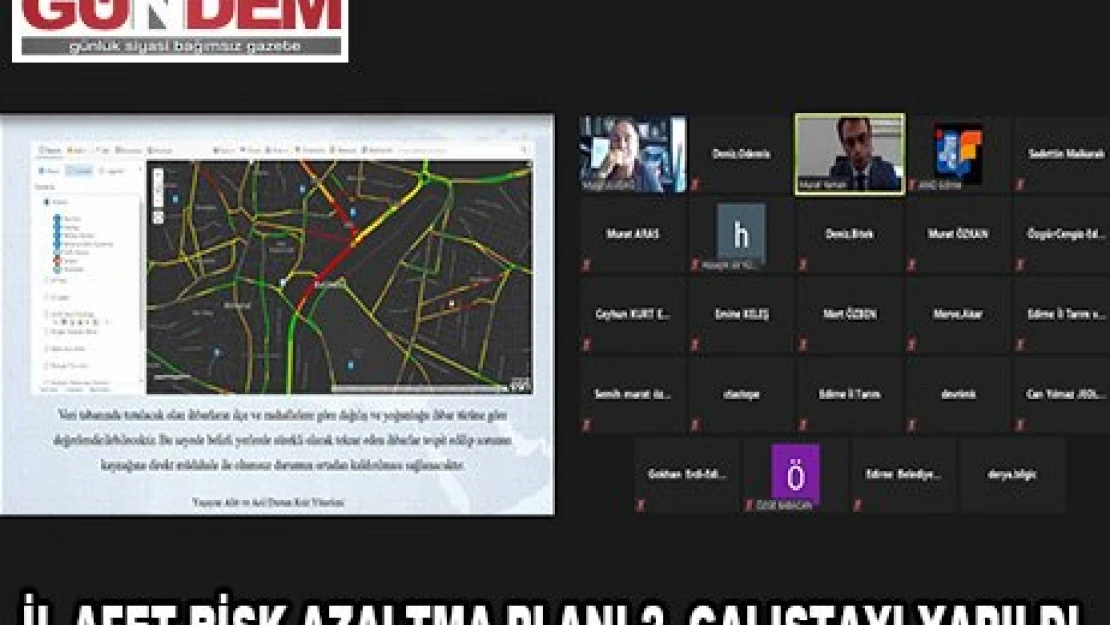 İl Afet Risk Azaltma Planı 2. Çalıştayı Yapıldı